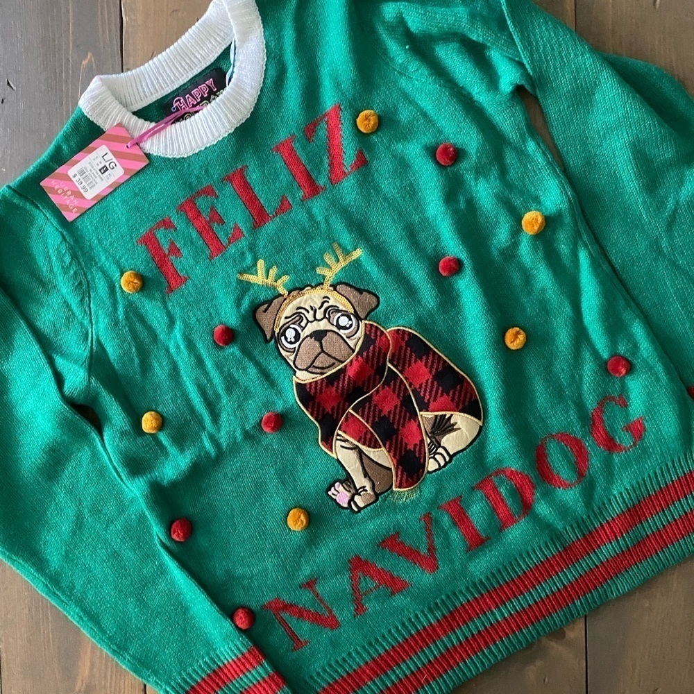 Pug ugly Christmas sweater
